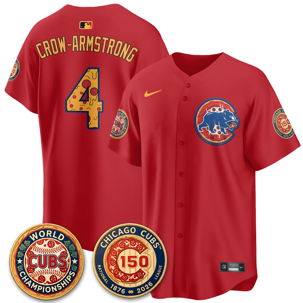 Chicago Cubs Deep Dish Pizza Vapor Limited Jersey - Stitched