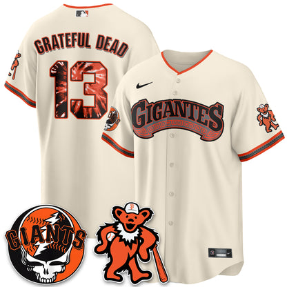 San Francisco Giants x Grateful Dead Vapor Jersey - Stitched