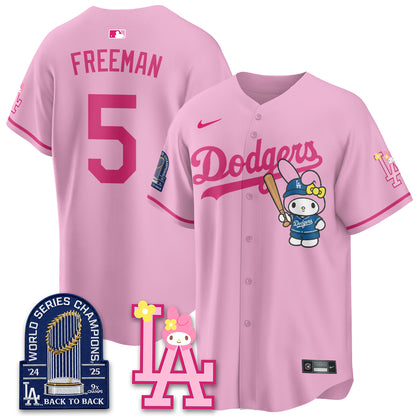 Los Angeles Dodgers My Melody Edition Vapor Jersey - Stitched