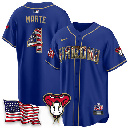 Arizona Diamondbacks 2026 Independence Day USA Vapor Limited Jersey - Stitched-NHM