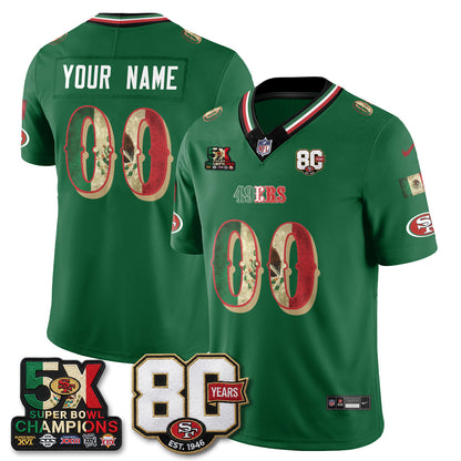 SF Mexican Edition Vapor Custom Jersey - Stitched