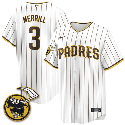 San Diego Padres x Grim Reaper Vapor Jersey - Stitched