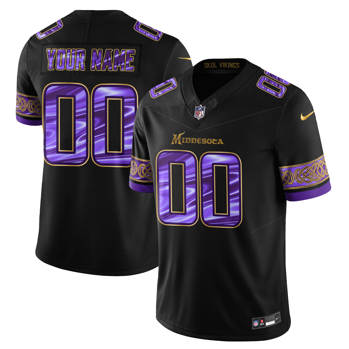 Minnesota Vikings Fangear Edition Vapor Custom Jersey - Stitched-NHM