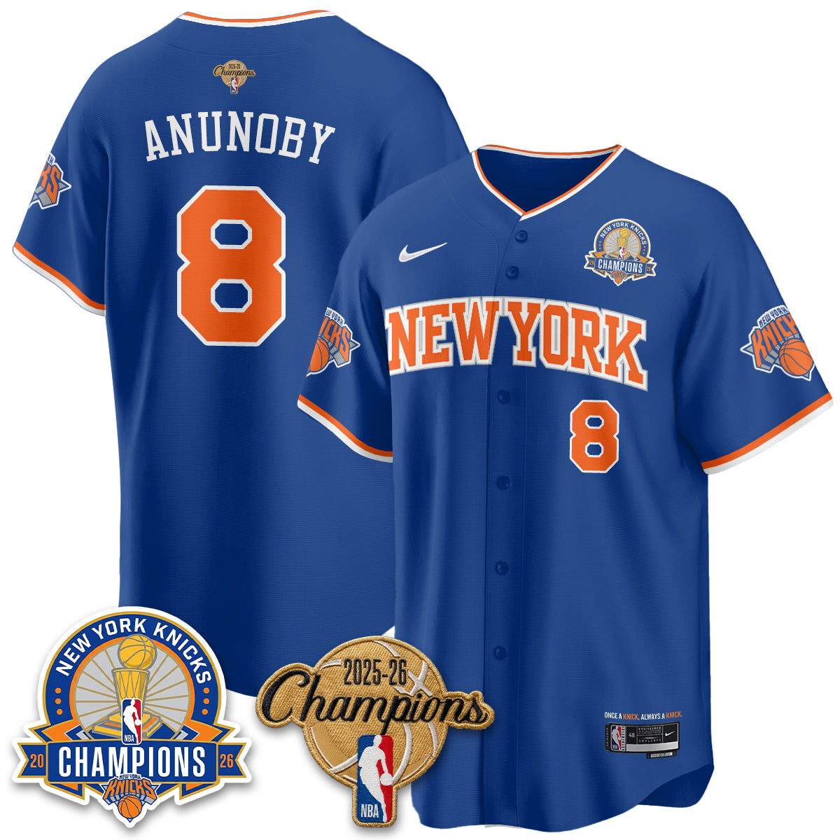New York Knicks 2026 NBA Champions Special Edition Vapor Jersey V2- Stitched