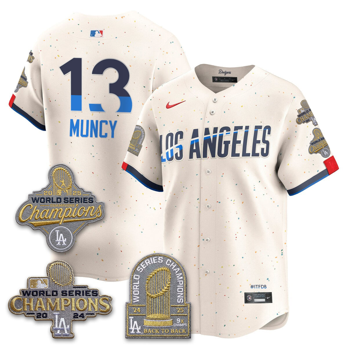 LAD Gold Collection Stadium Vapor Limited Jersey - Back to Back 9x Champs - All Stitched