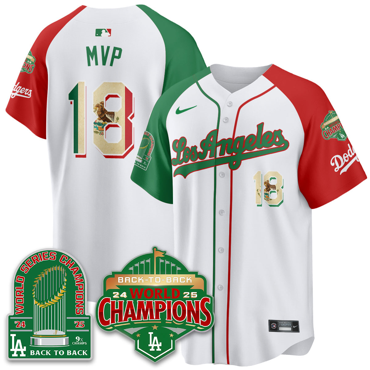 LAD Mexico Vapor Limited Jersey - 9x & B2B Champs - All Stitched