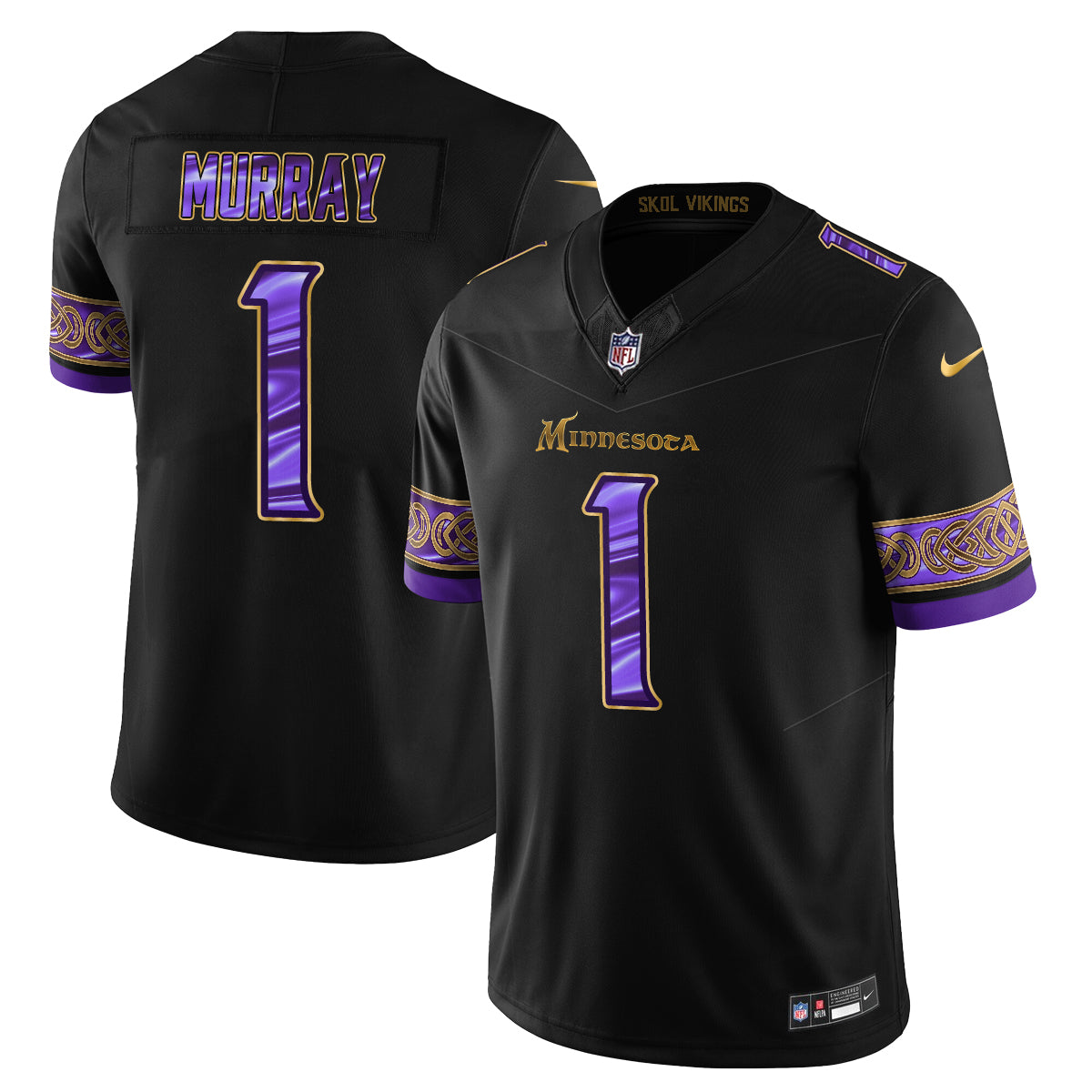 Minnesota Vikings Fangear Edition Vapor Jersey - Stitched-NHM