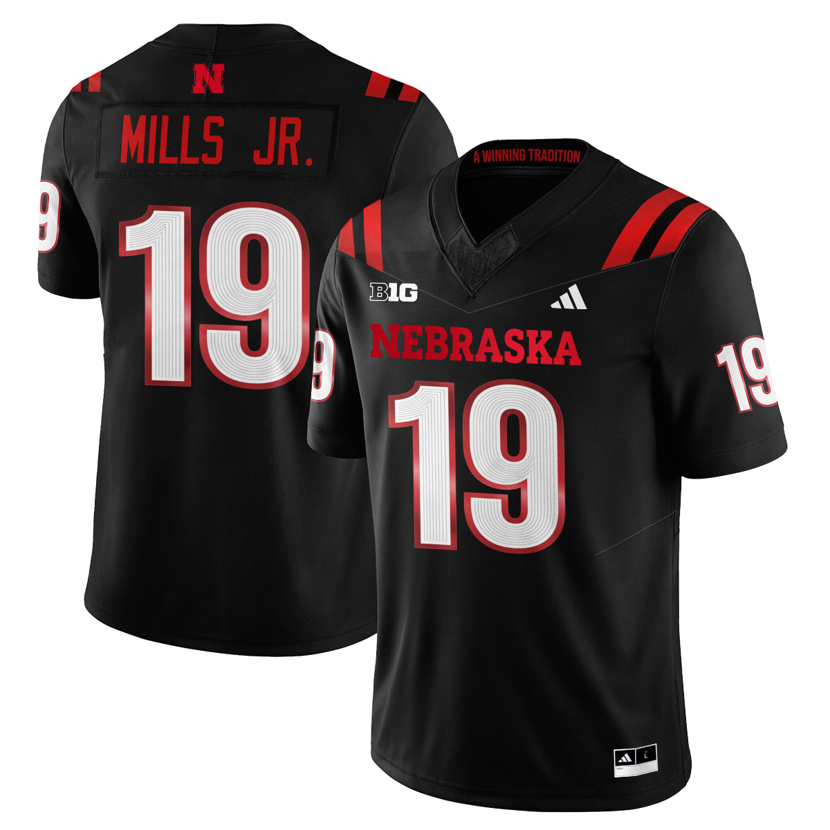 Nebraska Huskers 2026 "The Fire Rises" Vapor Jersey - Stitched