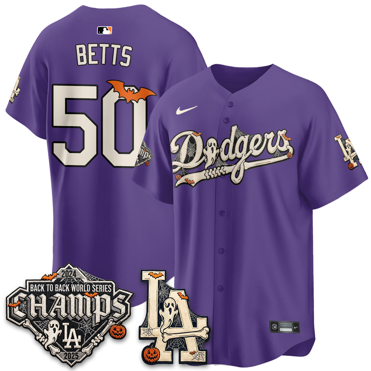 Los Angeles Dodgers Halloween 2026 Vapor Jersey - Stitched