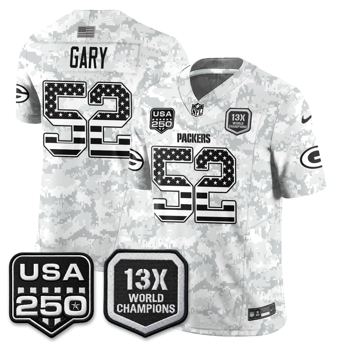 GB 2026 Salute To Service Edition Vapor Jersey - Stitched