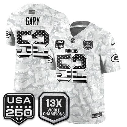 GB 2026 Salute To Service Edition Vapor Jersey - Stitched