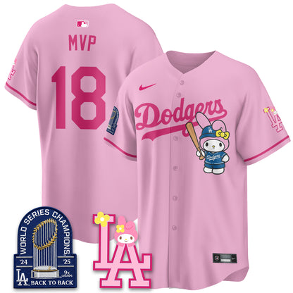 Los Angeles Dodgers My Melody Edition Vapor Jersey - Stitched