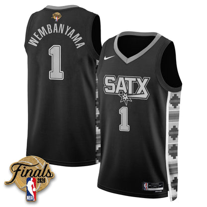 SAS 2026 NBA Western Conference Champions Vapor Jersey V2- Stitched