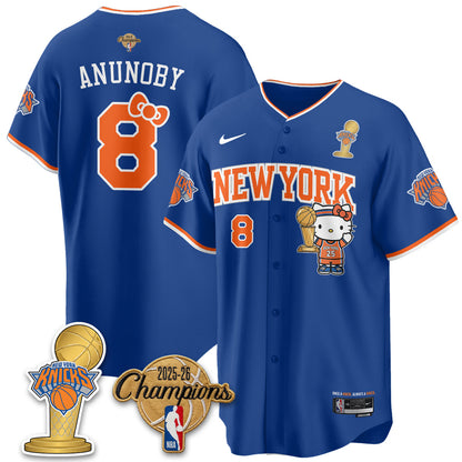 NYK 2026 NBA Champions x Meow Kitty Vapor Jersey - Stitched-NHM