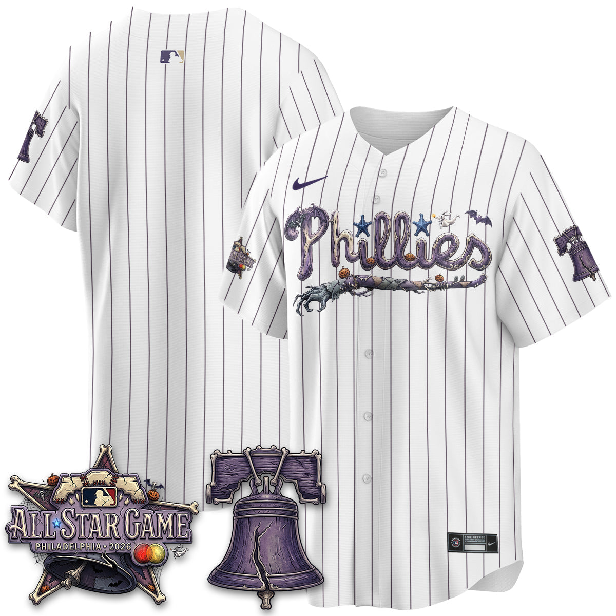 Philadelphia Phillies Nightmare Edition Vapor Jersey - Printed-NHM