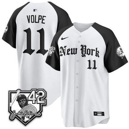 NYY 2026 Jackie Robinson Day Gothic Vapor Limited Jersey - All Stitched