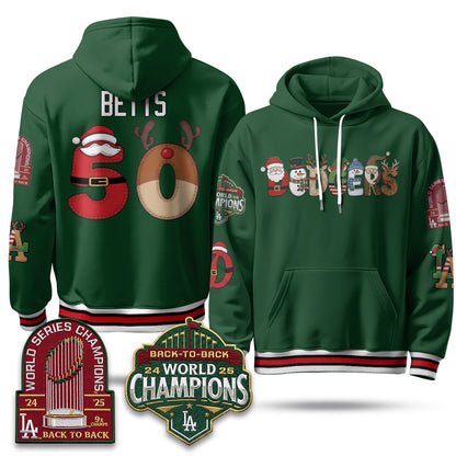 Los Angeles Dodgers 2026 Xmas Edition Hoodie - Stitched