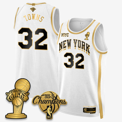 New York Knicks 2026 NBA Champions Gold Edition Vapor Jersey - Stitched