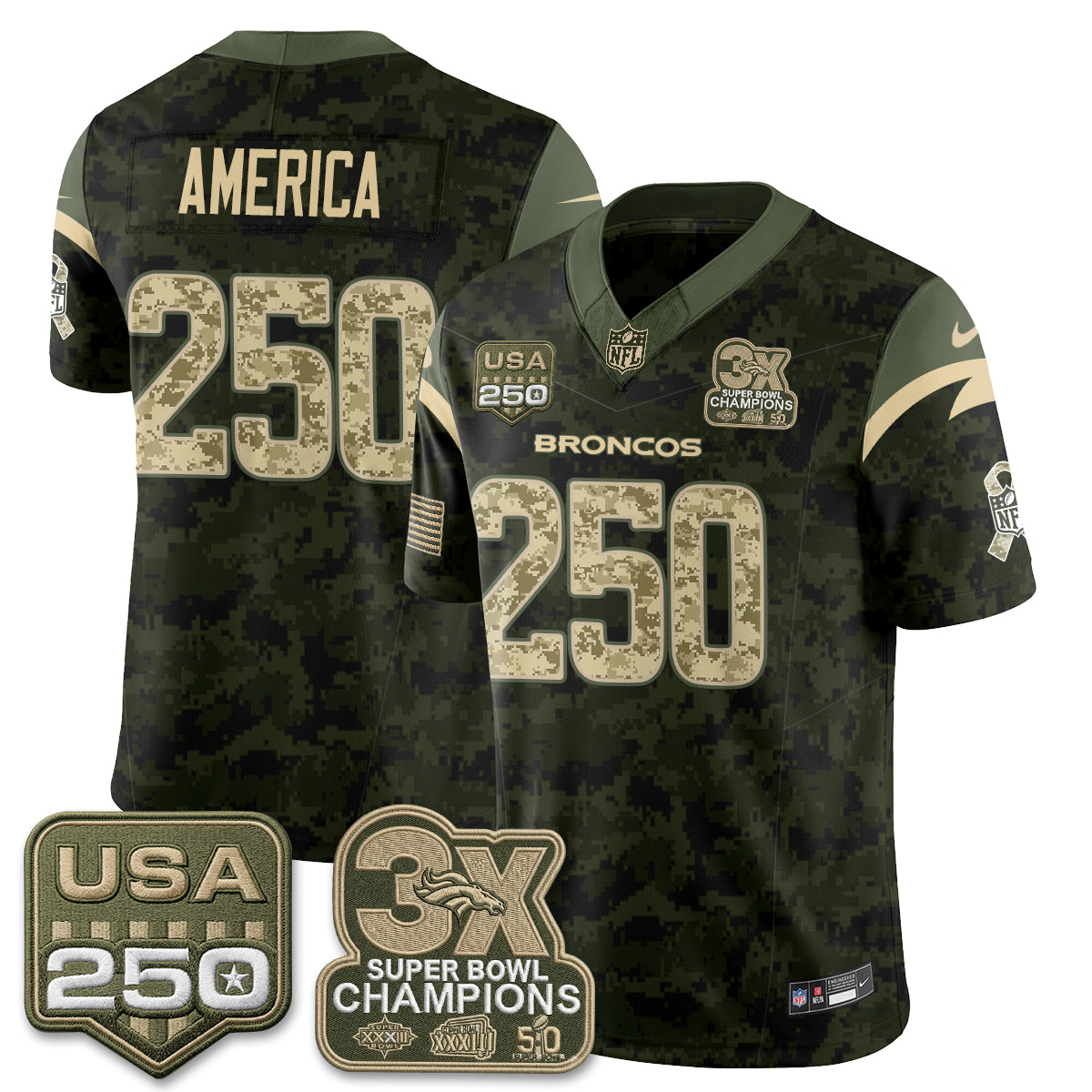 DEN 2026 Salute to Service Edition Vapor Jersey - Stitched