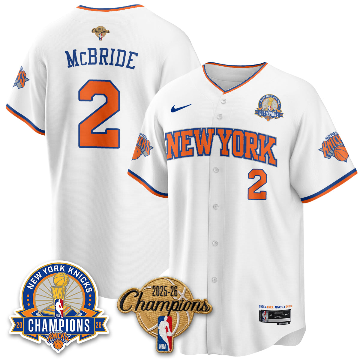 New York Knicks 2026 NBA Champions Special Edition Vapor Jersey V2- Stitched