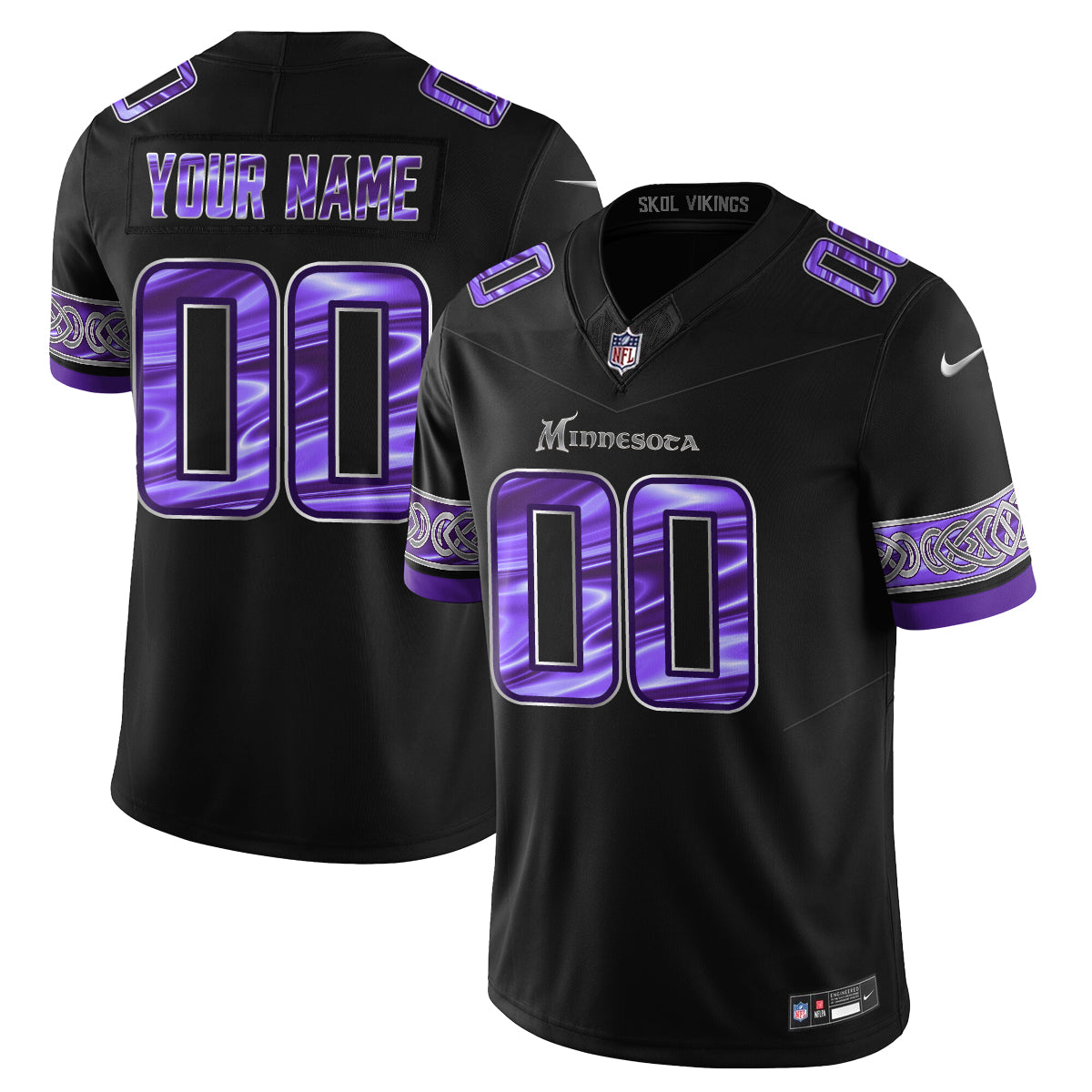 Minnesota Vikings Fangear Edition Vapor Custom Jersey - Stitched-NHM