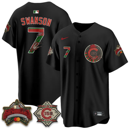 Chicago Cubs A Nightmare on Wrigley Field Edition Vapor Jersey - Stitched-NHM
