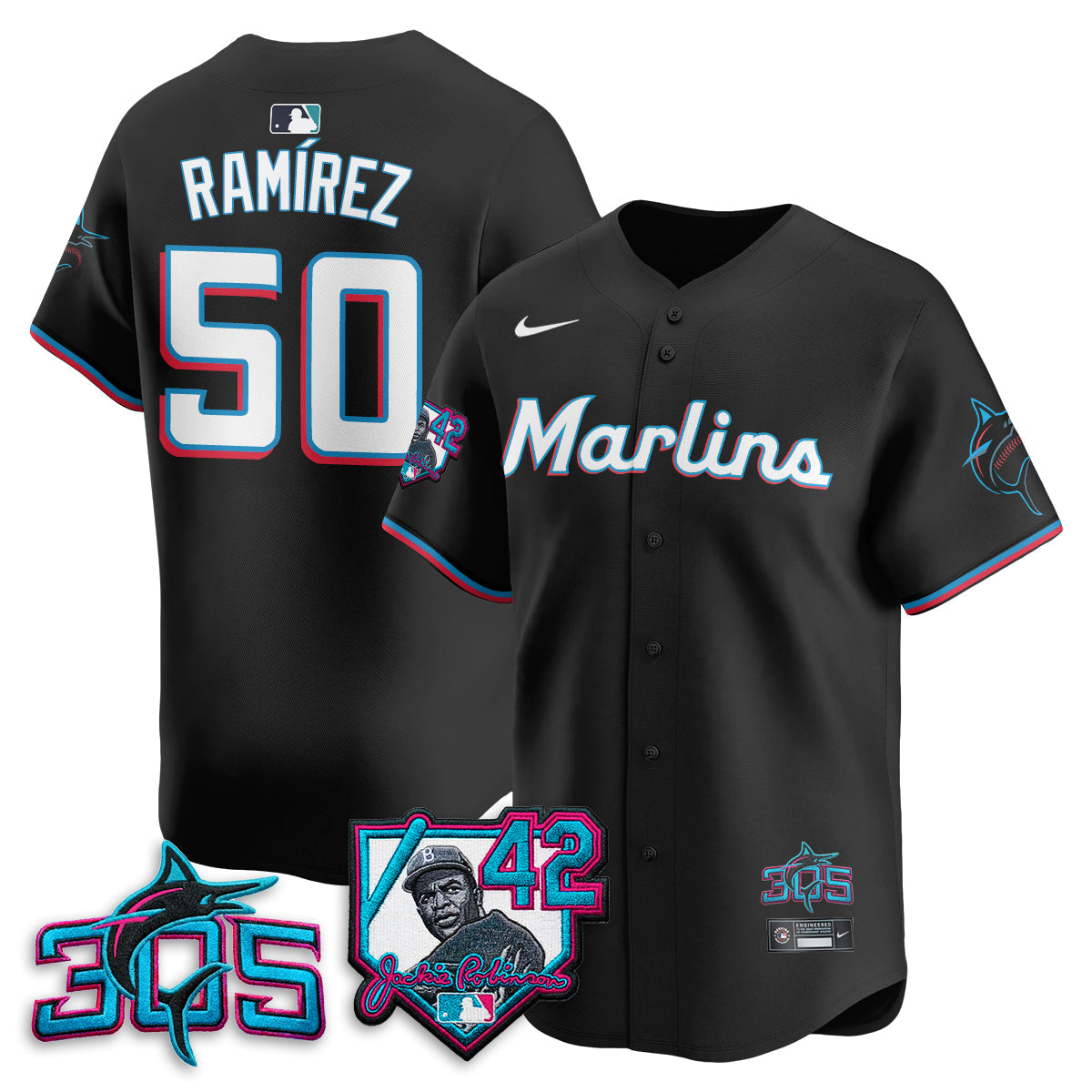 MIA 2026 Jackie Robinson New Era Vapor Limited Jersey - Stitched