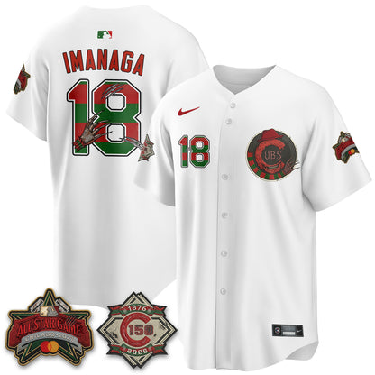 Chicago Cubs A Nightmare on Wrigley Field Edition Vapor Jersey - Stitched-NHM