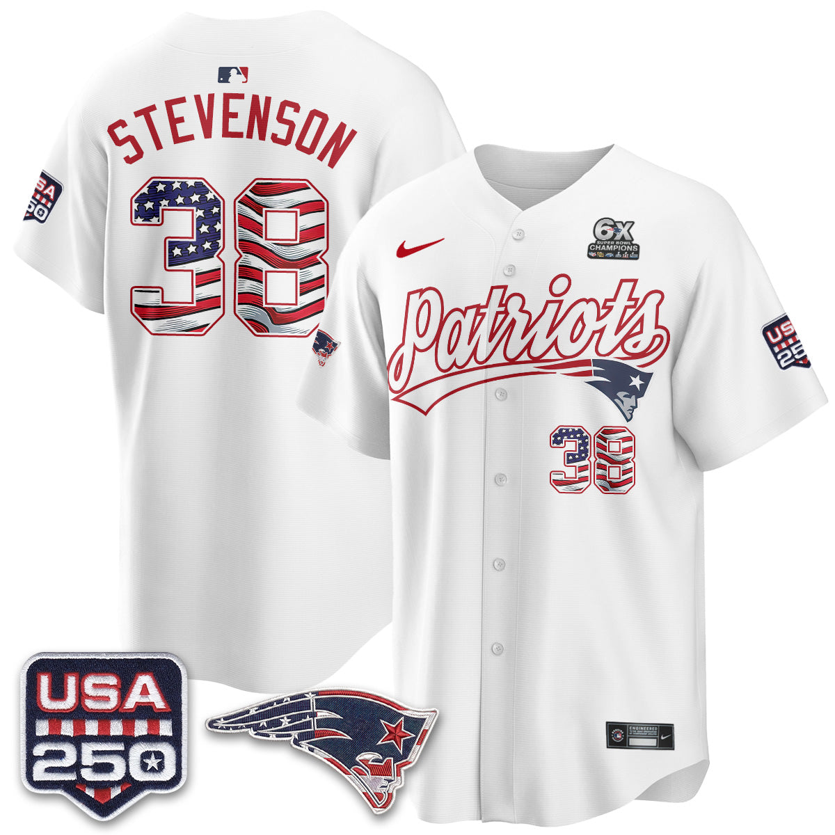 New England Patriots America Edition Vapor Jersey - Stitched