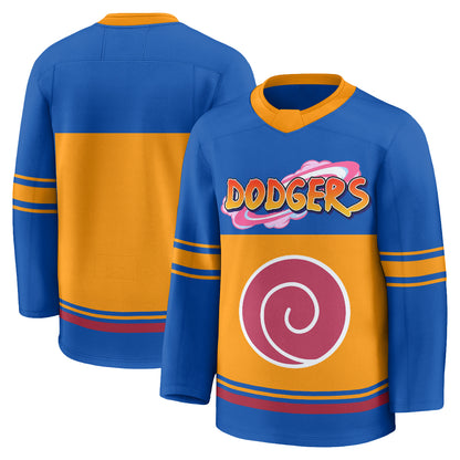 Los Angeles Dodgers Naruto Edition Vapor Hockey Jersey - Stitched