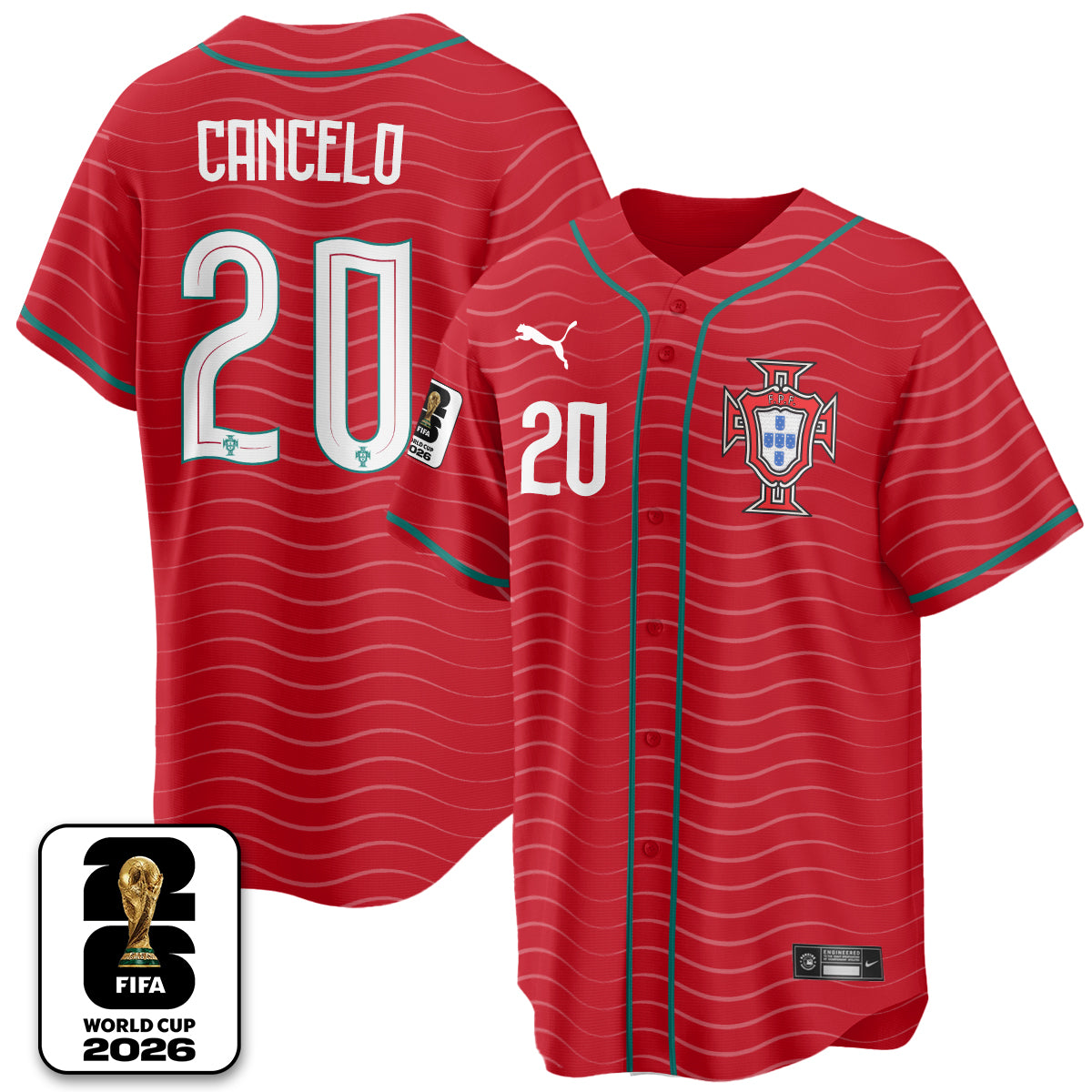 Portugal Soccer National Team x Baseball Vapor Limited Jersey - Stitched