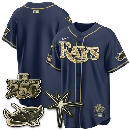 Tampa Bay Rays 2026 Armed Forces Day Jersey V2 - Stitched