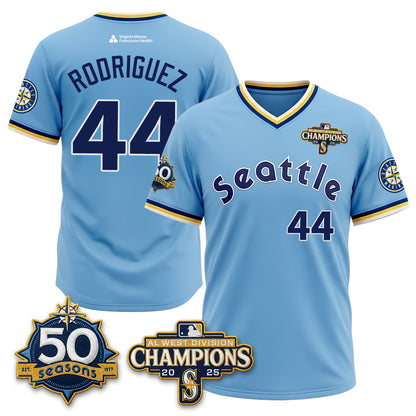 Seattle Mariners 50th Anniversary Throwback Limited Jersey - All Stitched