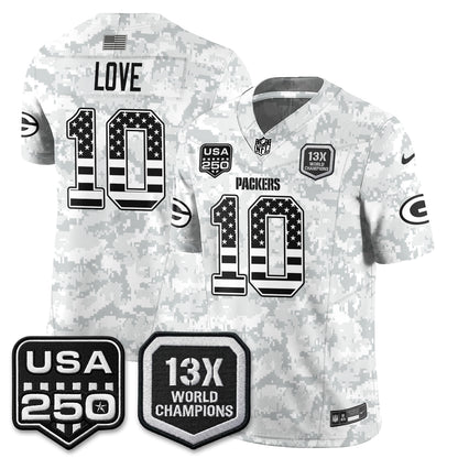 GB 2026 Salute To Service Edition Vapor Jersey - Stitched