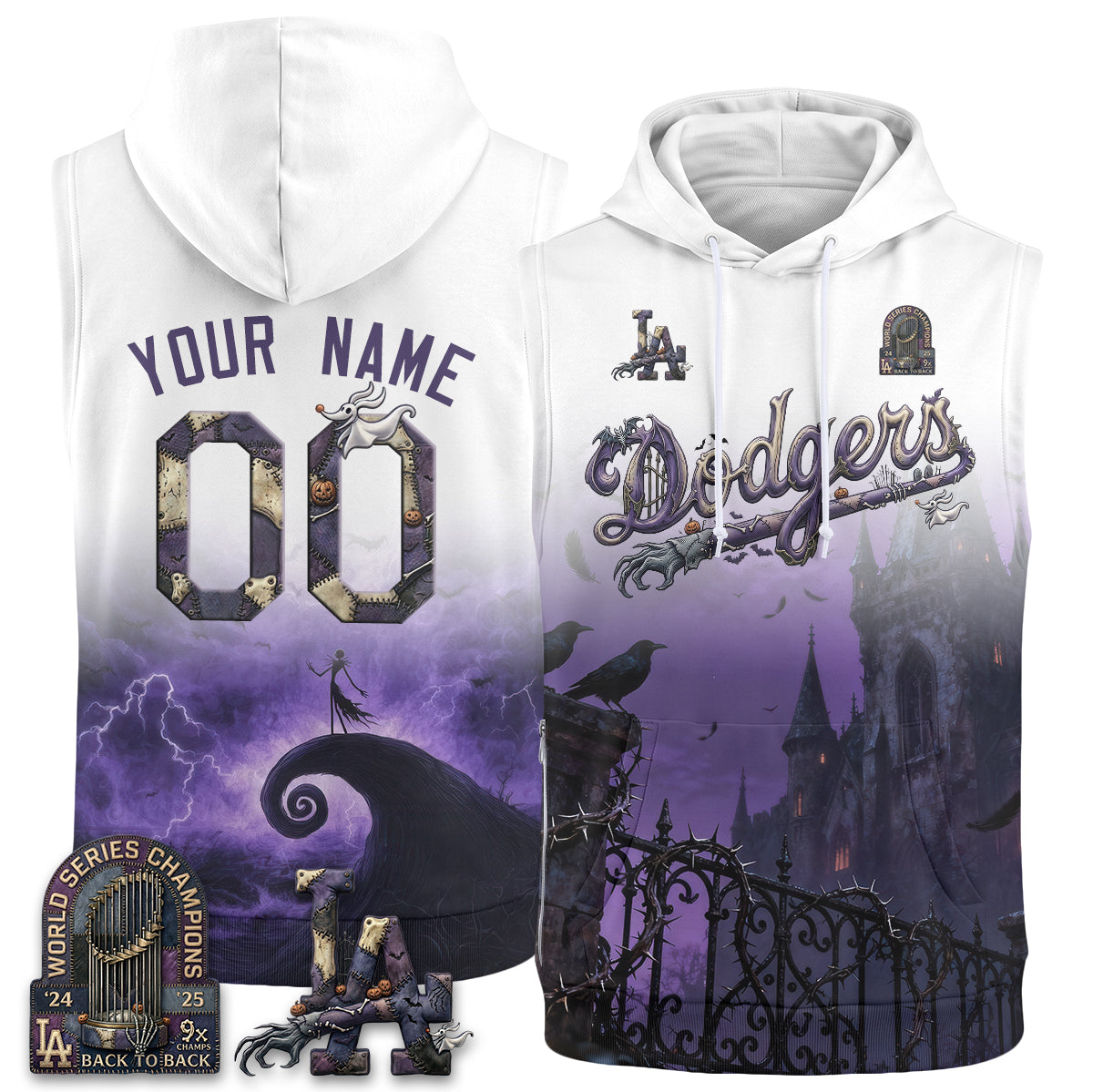 LAD Nightmare Edition Custom Sleeveless Hoodie Tank Top - Printed