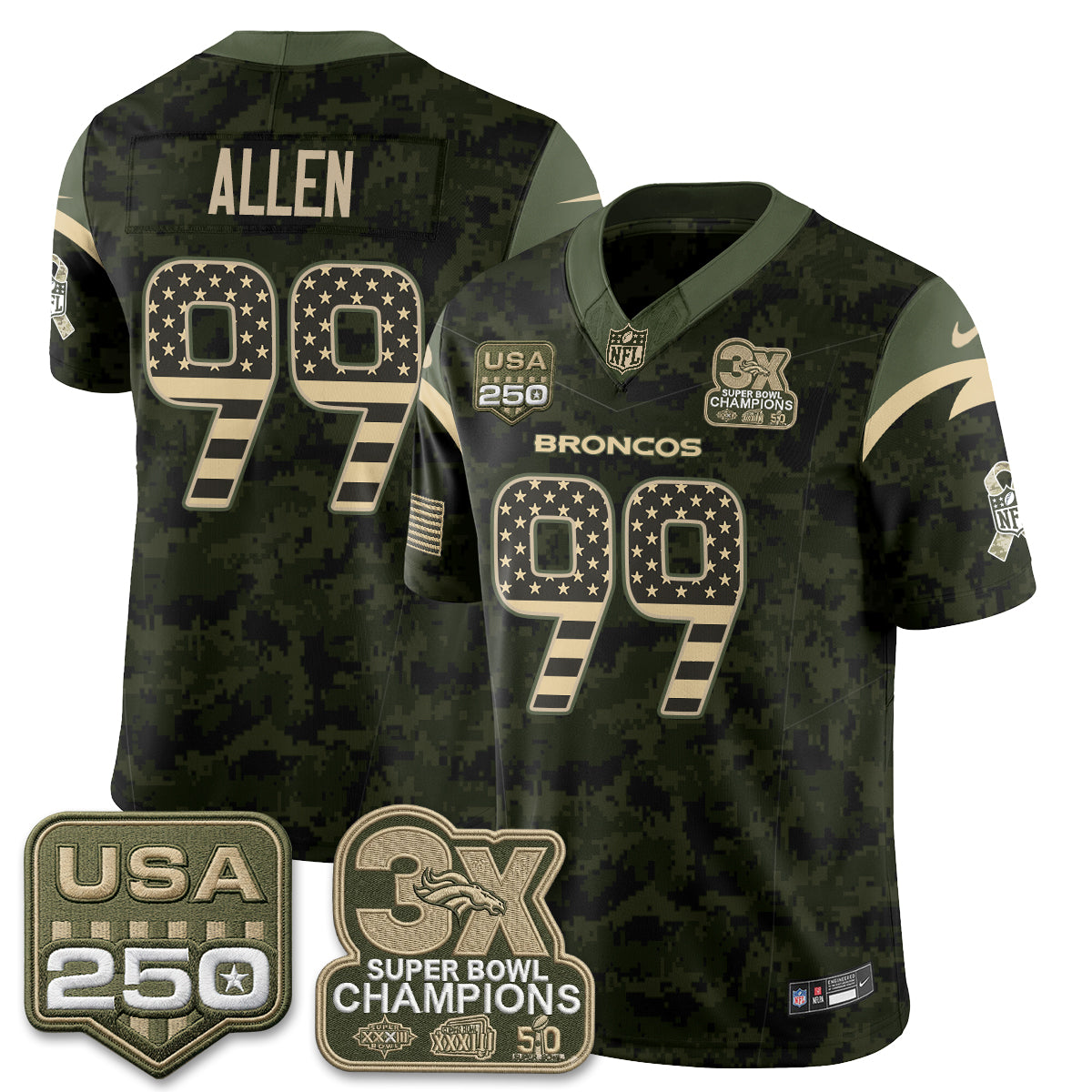 DEN 2026 Salute to Service Edition Vapor Jersey - Stitched