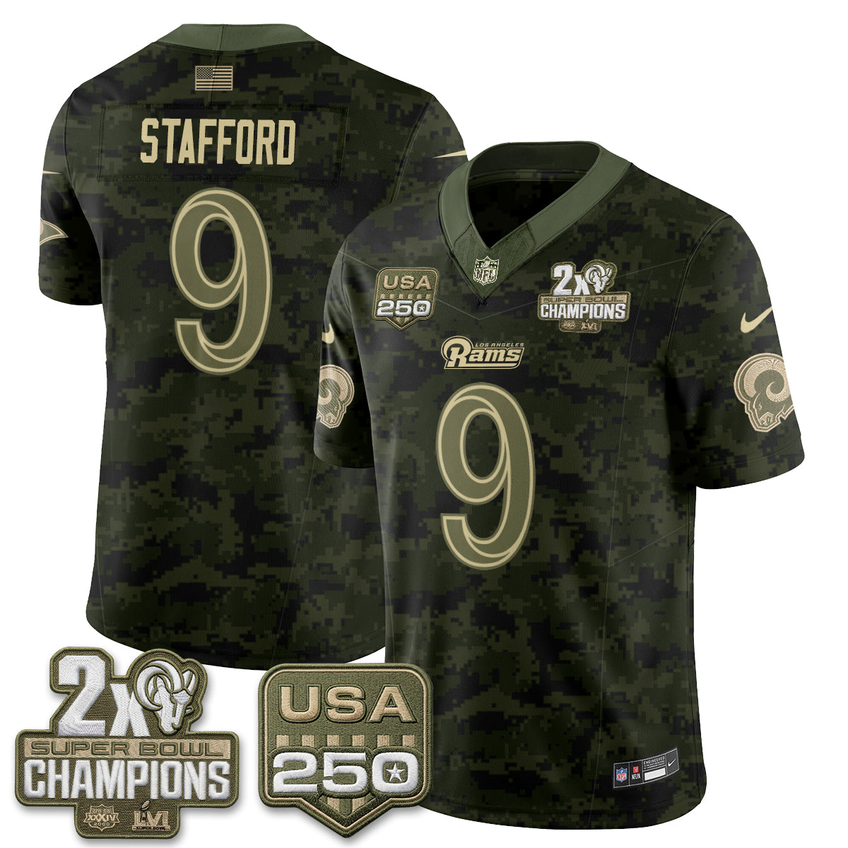 LAR 2026 Salute To Service Vapor Jersey - Stitched