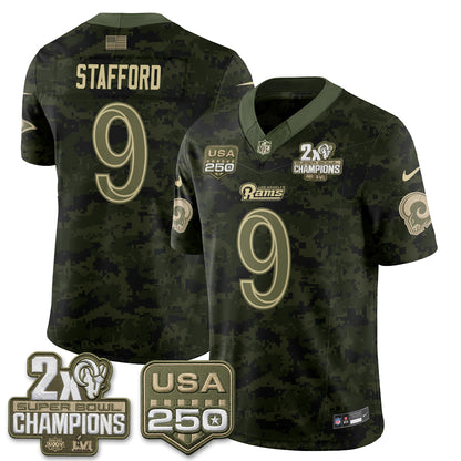 LAR 2026 Salute To Service Vapor Jersey - Stitched