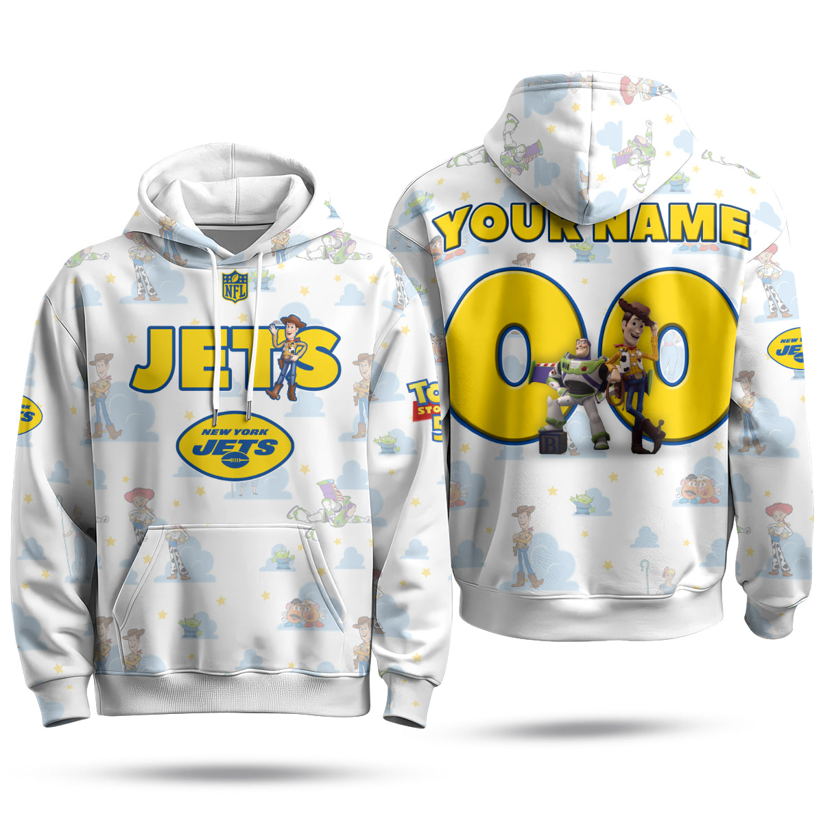 New York Jets x Infinity & Beyond Hero Edition Pullover Custom Hoodie - Printed