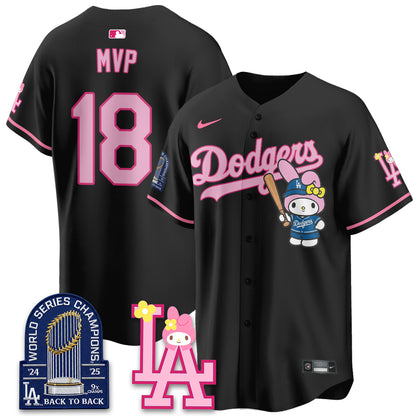 Los Angeles Dodgers My Melody Edition Vapor Jersey - Stitched