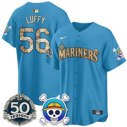 Seattle Mariners OP Japanese Cartoon Vapor Limited Jersey - Printed