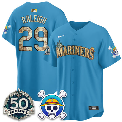Seattle Mariners OP Japanese Cartoon Vapor Limited Jersey - Printed