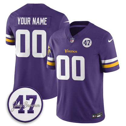 MIN Joey Browner Thank You For Memories - 1960 – 2026 Football Vapor Limited Custom Jersey - All Stitched