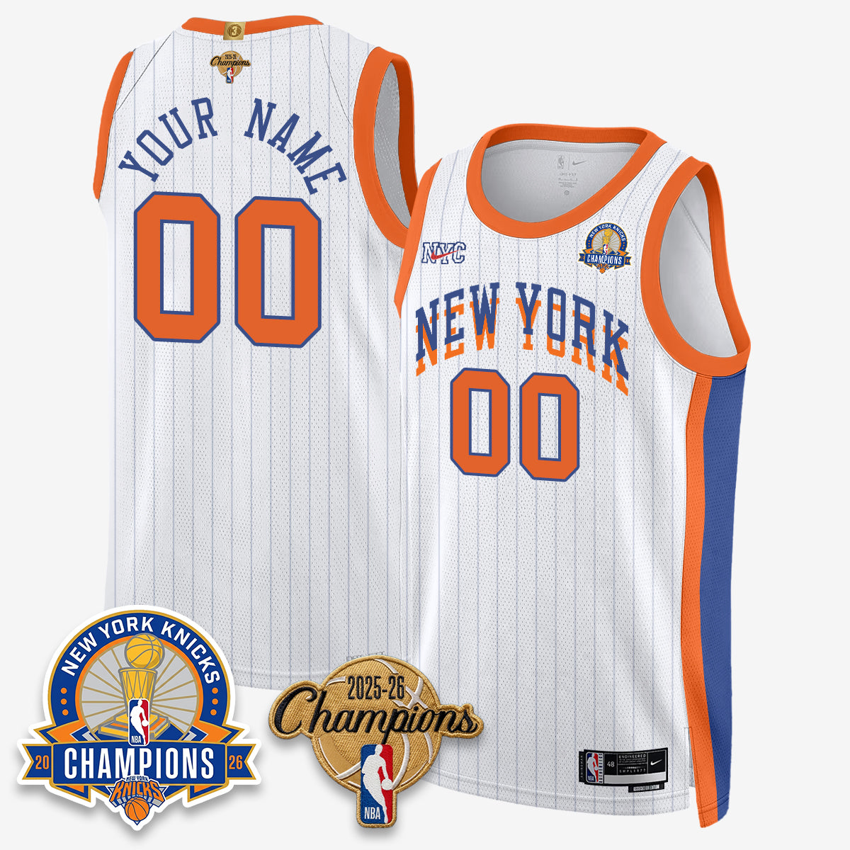 New York Knicks 2026 Basketball Champions Special Edition Vapor Custom Jersey V2- Stitched