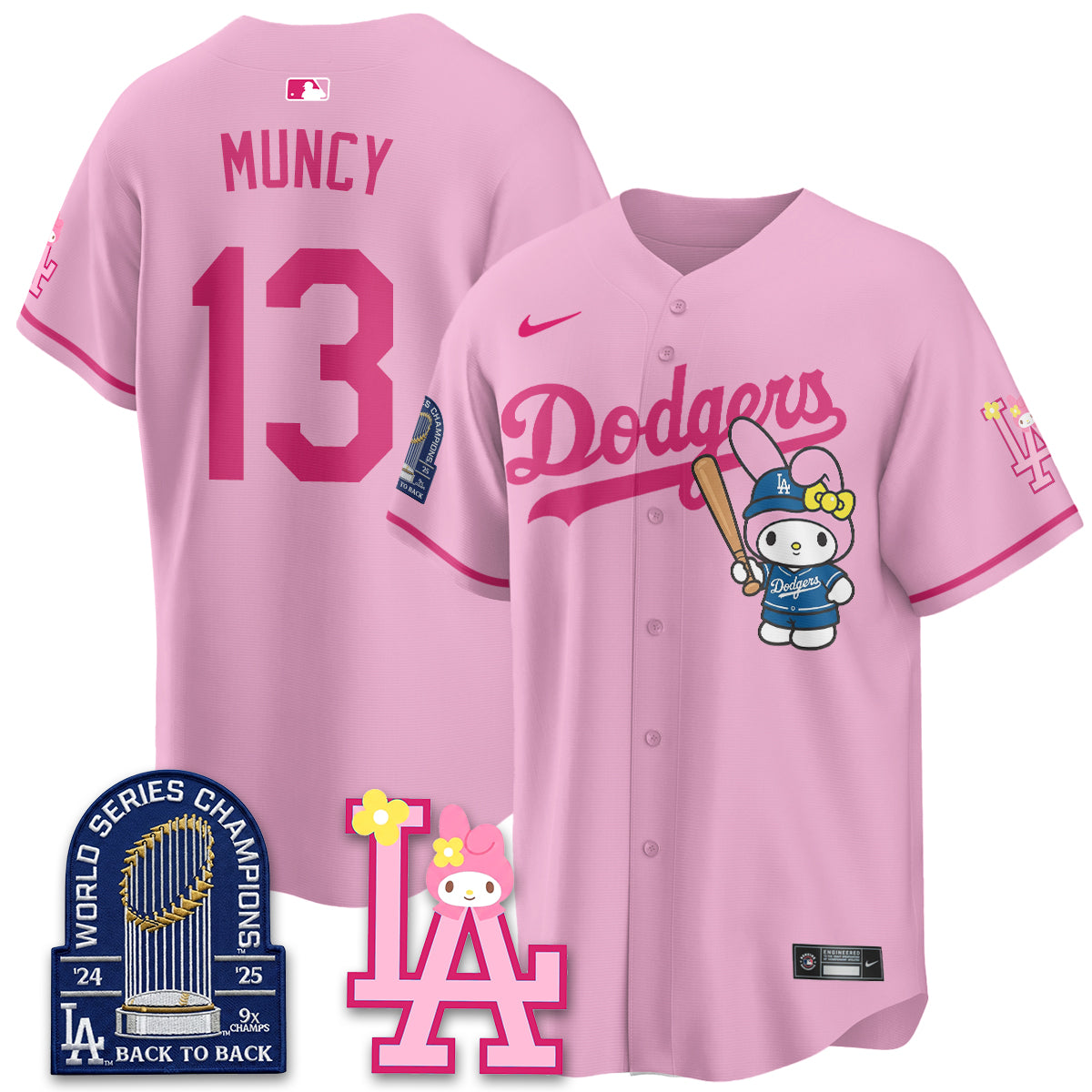 Los Angeles Dodgers My Melody Edition Vapor Jersey - Stitched