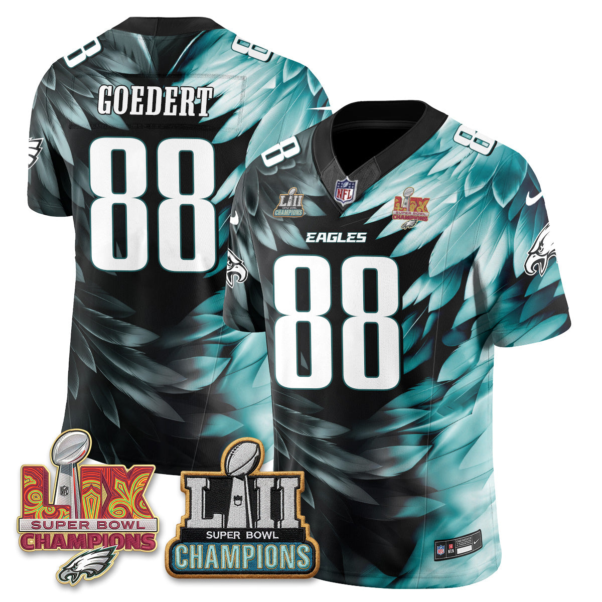 Philadelphia Eagles Fangear Edition Vapor Jersey - Stitched-NHM