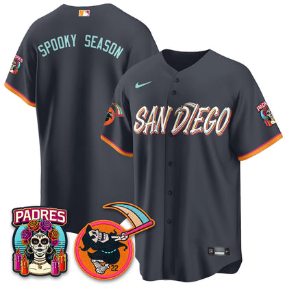 San Diego Padres x Grim Reaper Vapor Jersey - Stitched