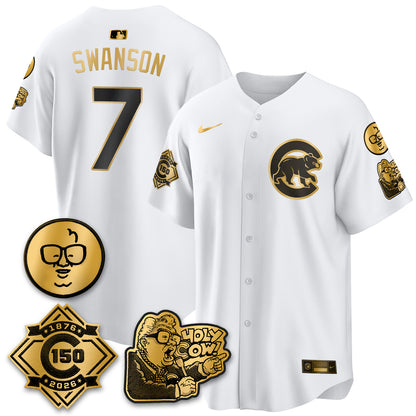 Chicago Cubs 150th Anniversary Harry Caray Holy Cow Vapor Premier Limited Jersey - All Stitched V3