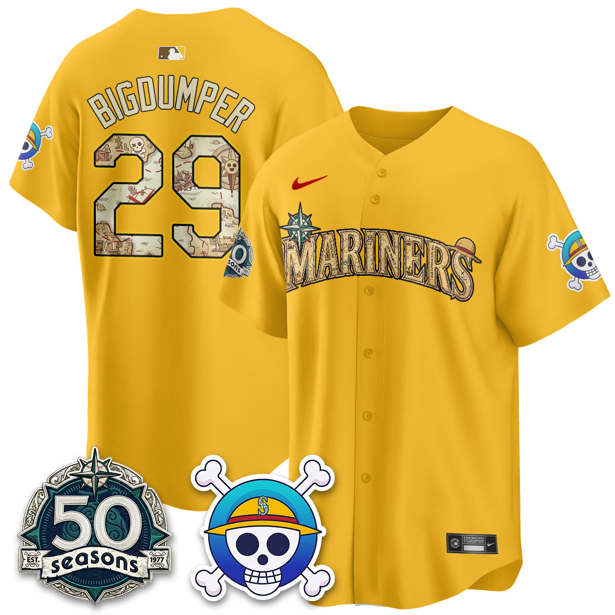 Seattle Mariners OP Japanese Cartoon Vapor Limited Jersey - Printed