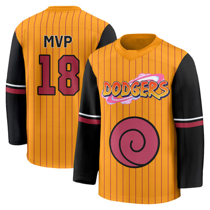 Los Angeles Dodgers Naruto Edition Vapor Hockey Jersey - Stitched